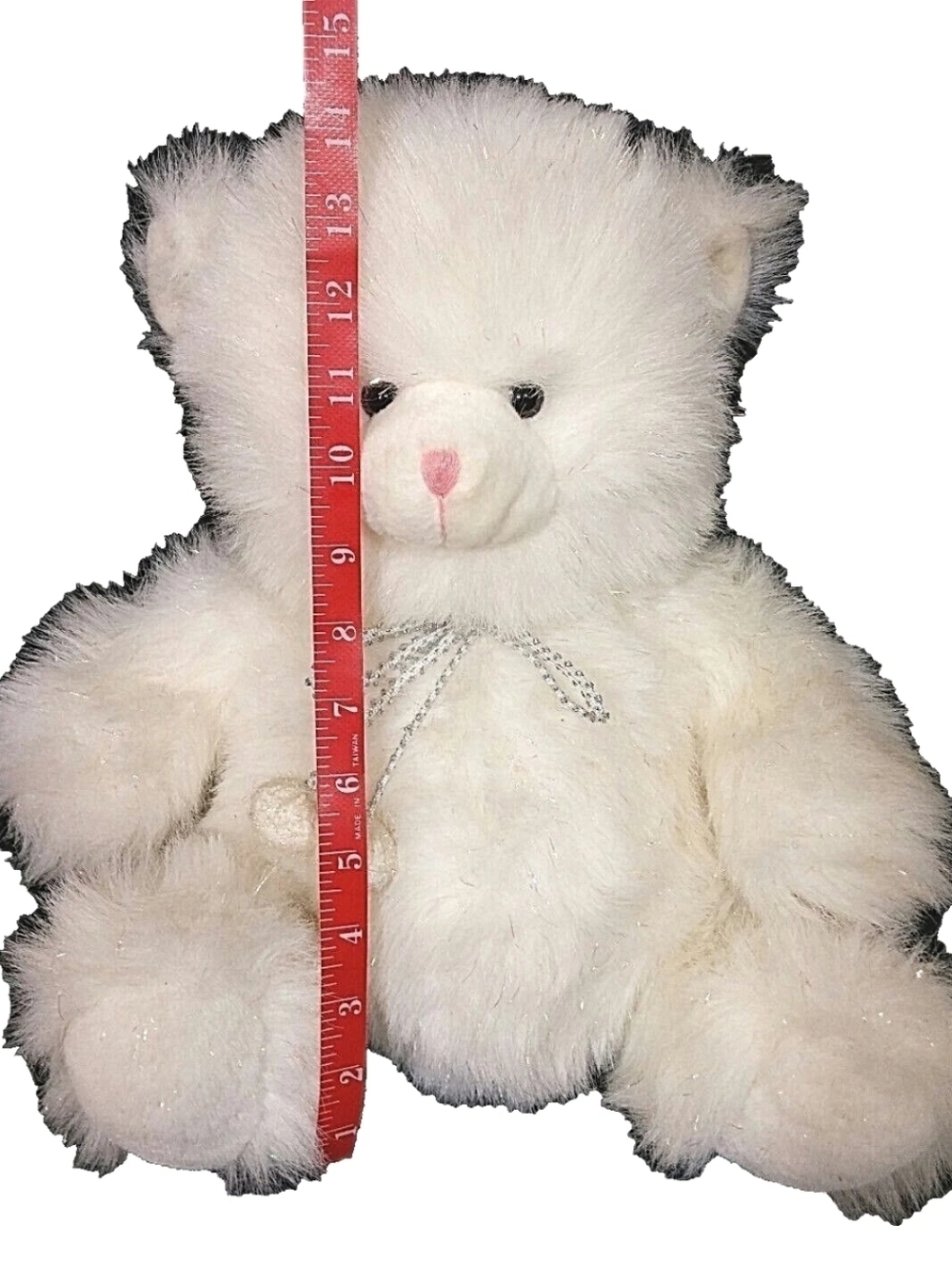 Russ Berrie Sparkles the White Bear Plush vintage bears from the past 14" mint - Picture 6 of 7